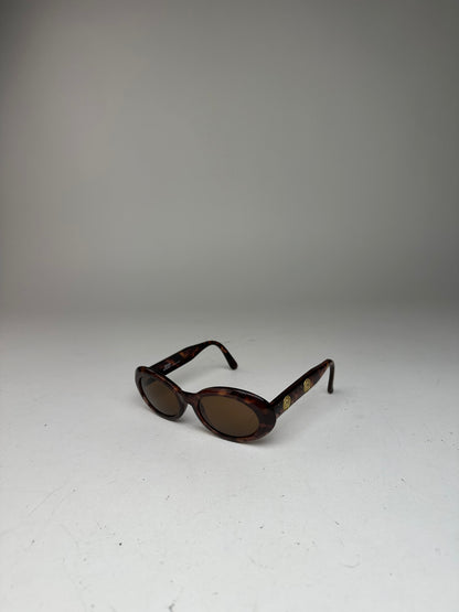 Vintage Gianni Versace Leopard Sunglasses Brown