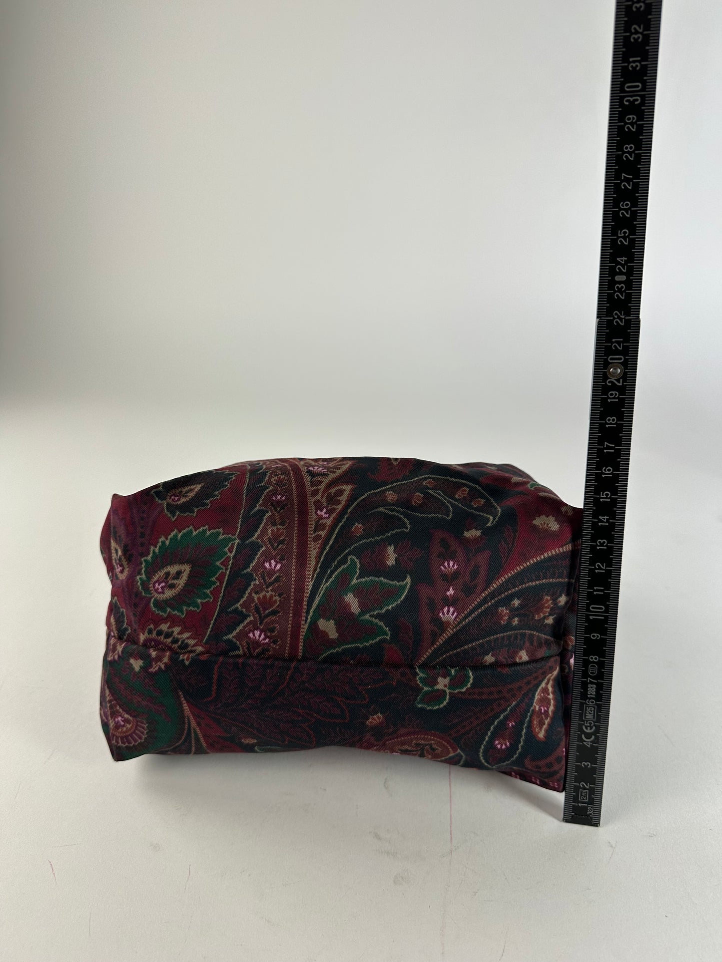 Vintage Etro Paisley Jacquard Cotton Shoulder Bag Purple Green