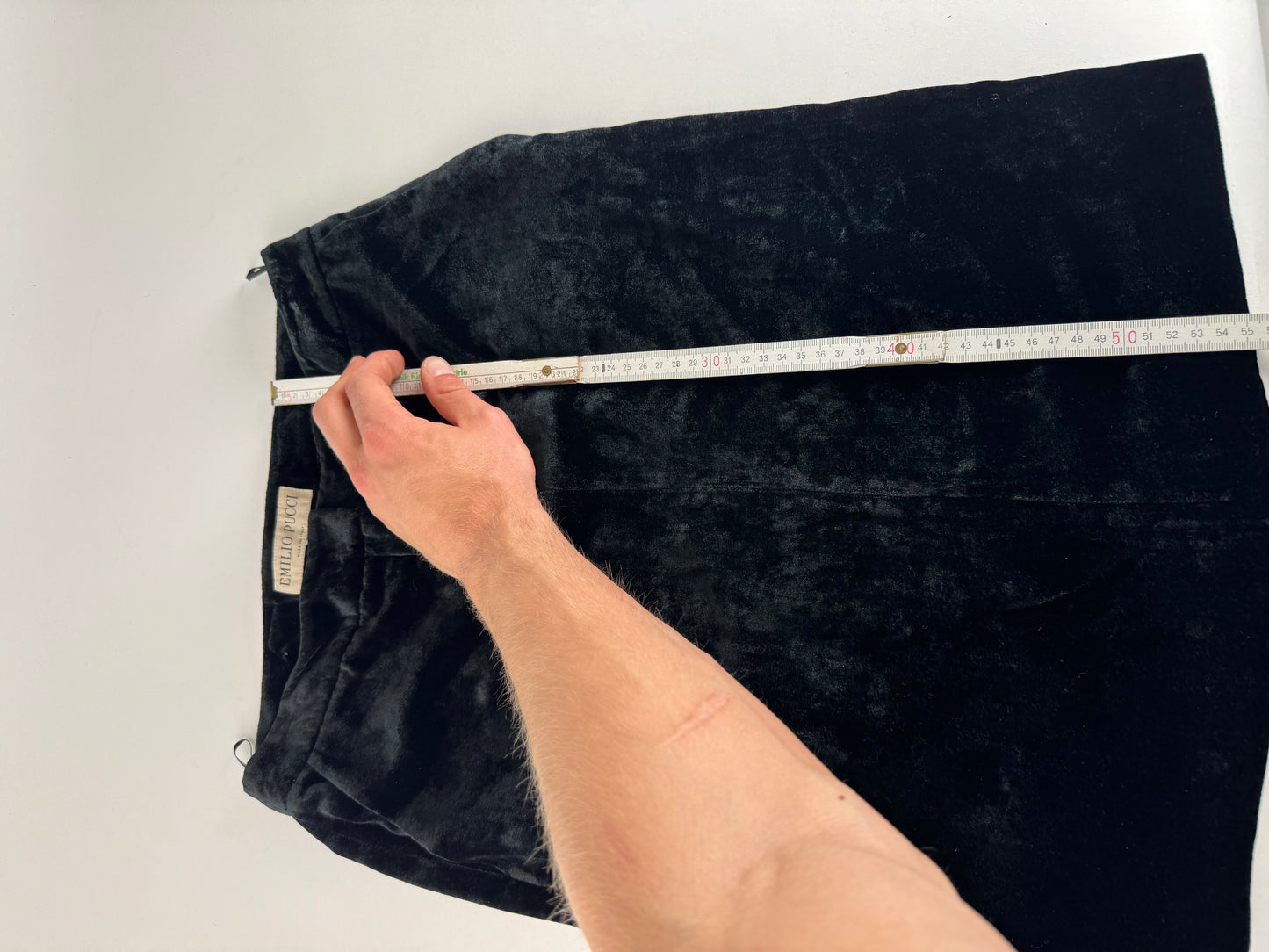 Vintage Emilio Pucci Velvet Skirt Black IT40