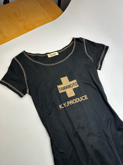 Vintage Kansai Yamamoto K.Y.PRODUCE Dress Black Gold M