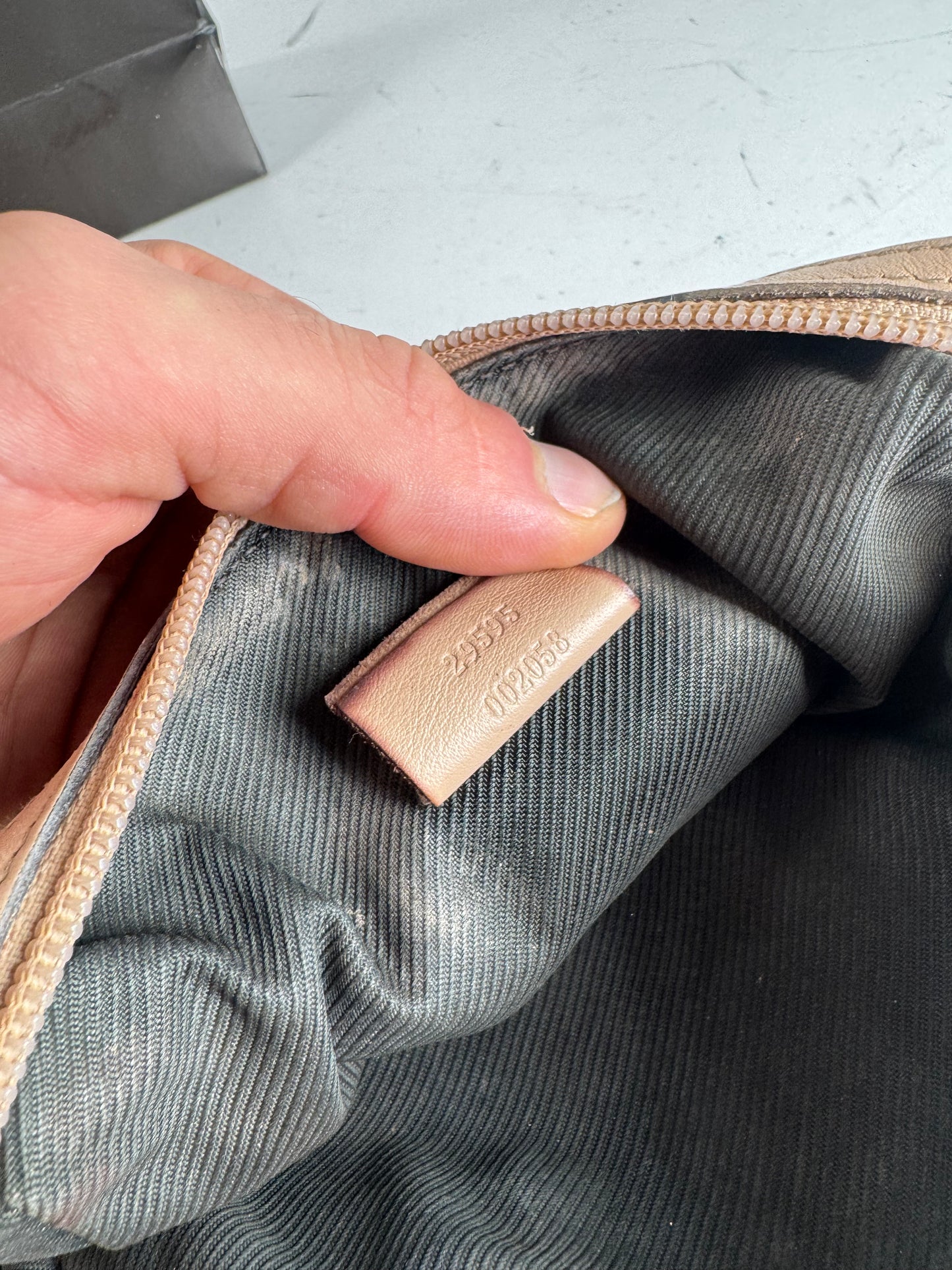 Vintage Gucci Monogram Mini Bag/Pouch Beige Pink