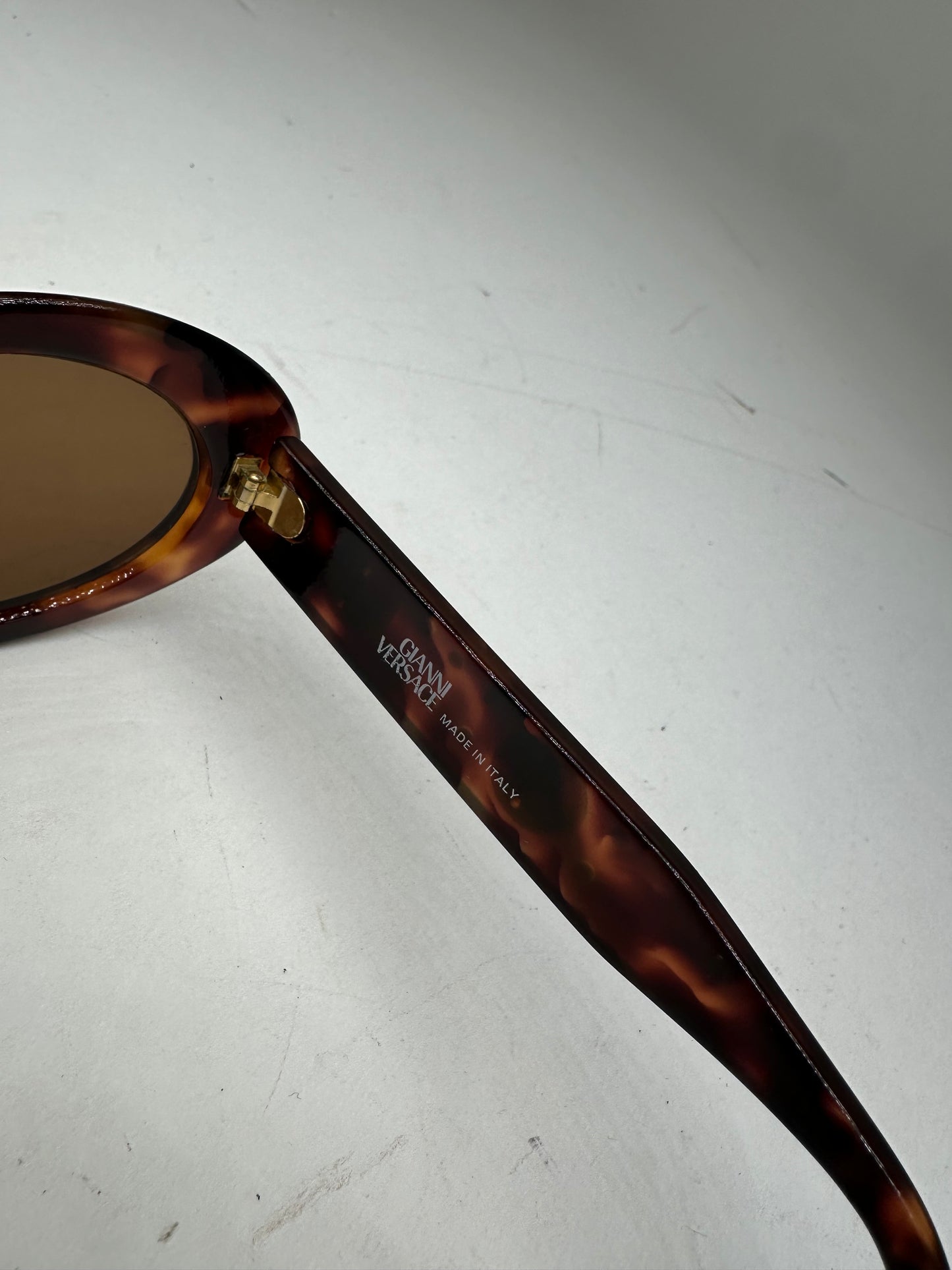 Vintage Gianni Versace Leopard Sunglasses Brown