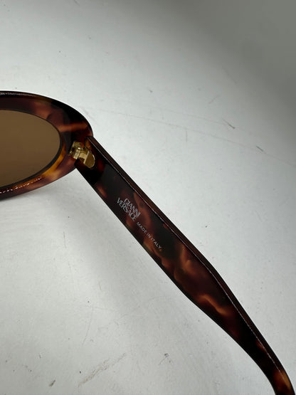 Vintage Gianni Versace Leopard Sunglasses Brown