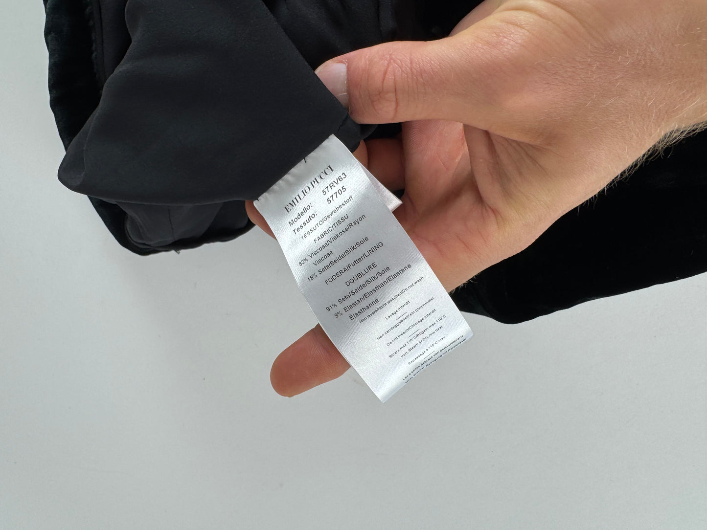 Vintage Emilio Pucci Velvet Skirt Black IT40