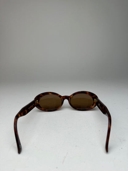 Vintage Gianni Versace Leopard Sunglasses Brown