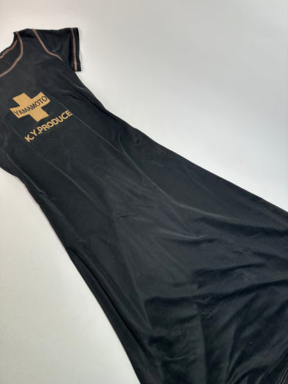 Vintage Kansai Yamamoto K.Y.PRODUCE Dress Black Gold M