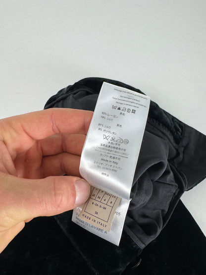 Vintage Emilio Pucci Velvet Skirt Black IT40