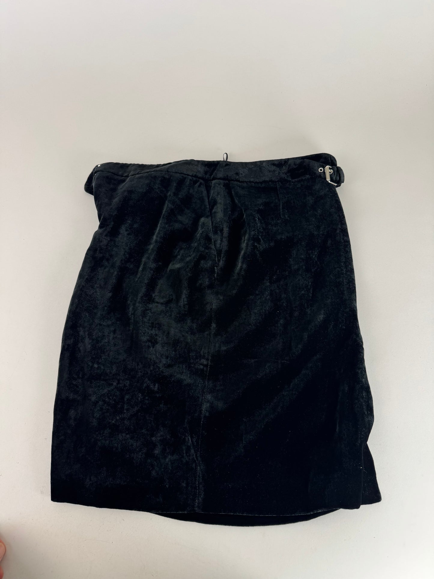Vintage Emilio Pucci Velvet Skirt Black IT40