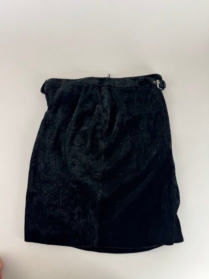 Vintage Emilio Pucci Velvet Skirt Black IT40