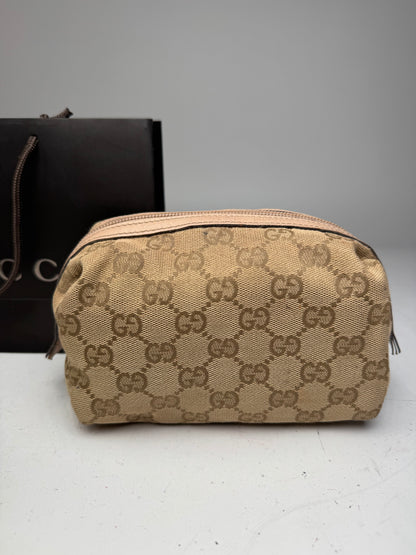 Vintage Gucci Monogram Mini Bag/Pouch Beige Pink
