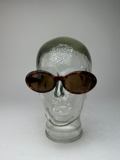 Vintage Gianni Versace Leopard Sunglasses Brown