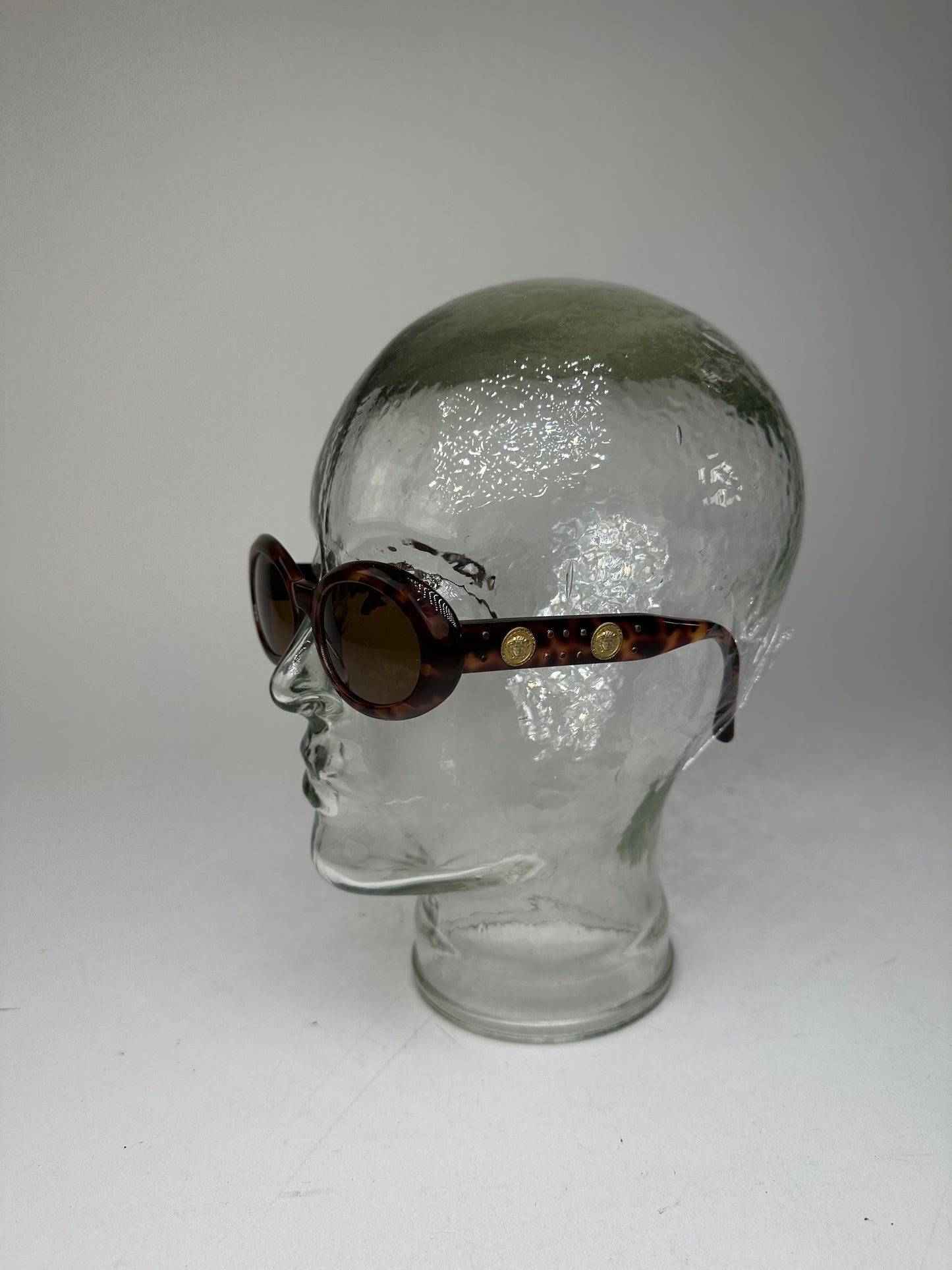 Vintage Gianni Versace Leopard Sunglasses Brown