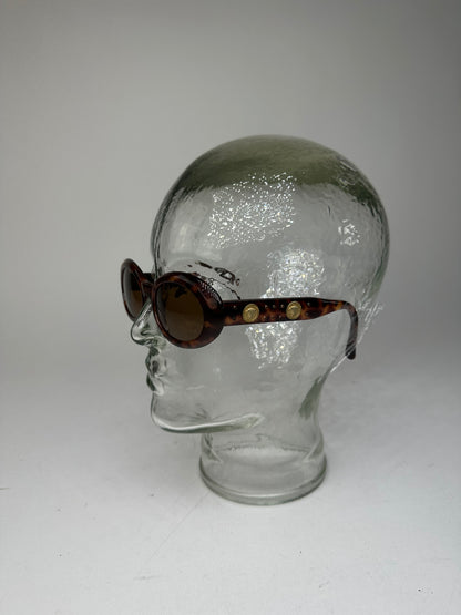 Vintage Gianni Versace Leopard Sunglasses Brown