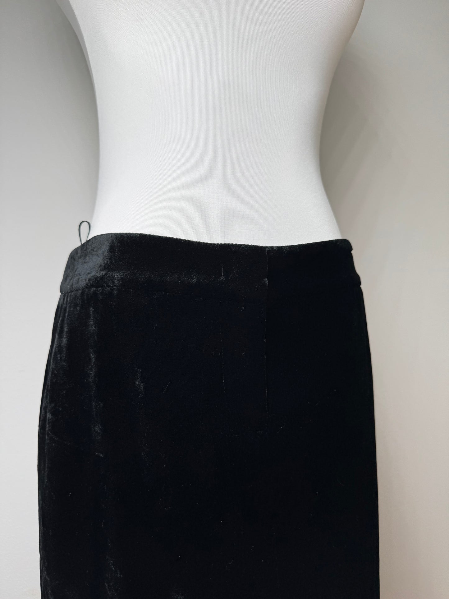 Vintage Emilio Pucci Velvet Skirt Black IT40