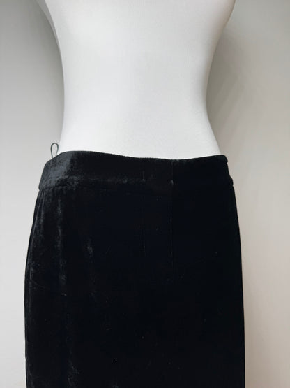 Vintage Emilio Pucci Velvet Skirt Black IT40