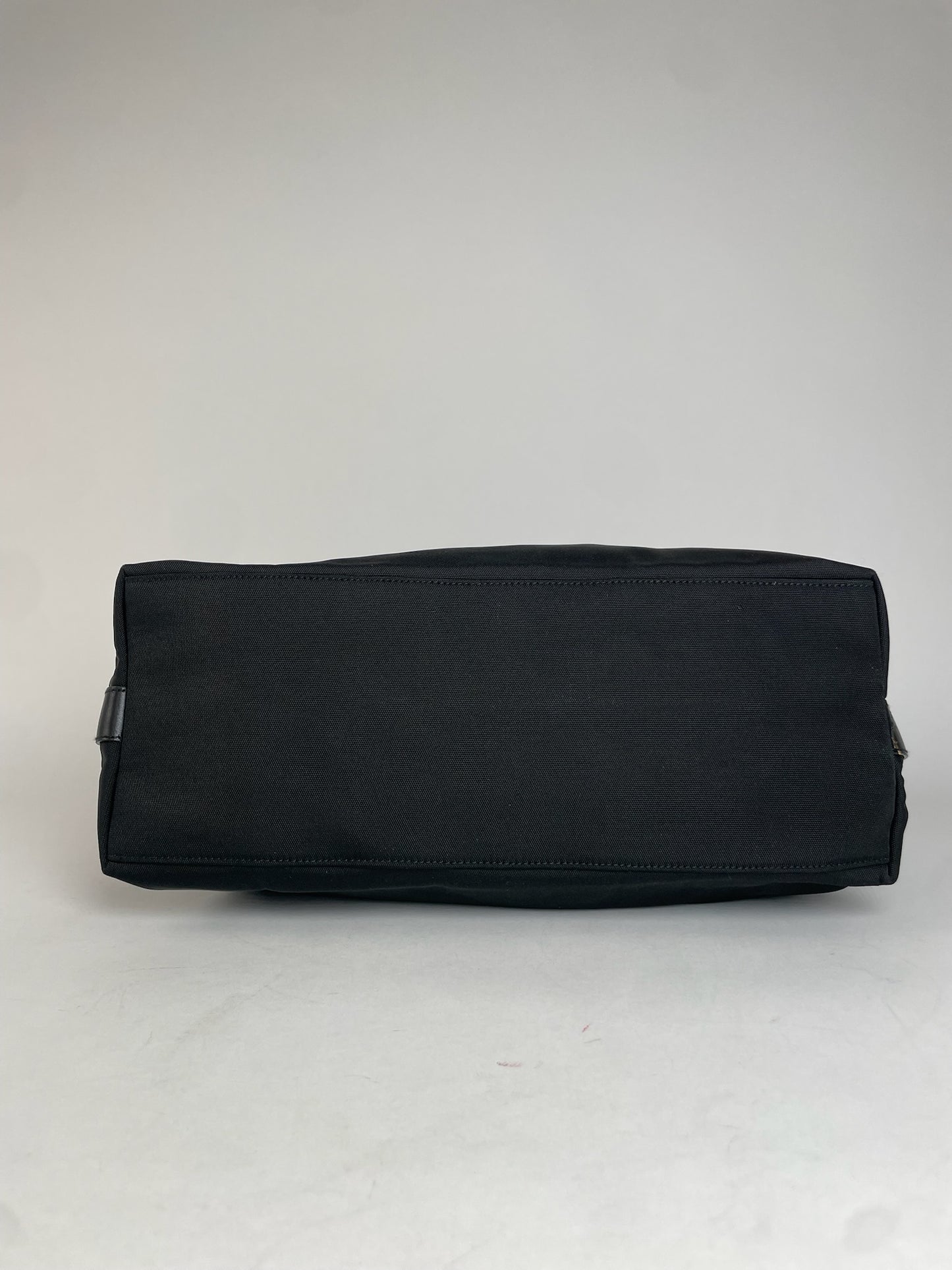 Vintage Gucci Leather / Canvas Hobo Handbag Black