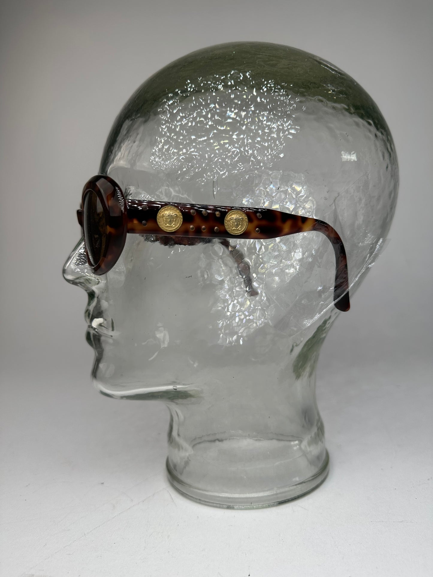 Vintage Gianni Versace Leopard Sunglasses Brown