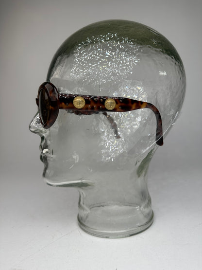 Vintage Gianni Versace Leopard Sunglasses Brown