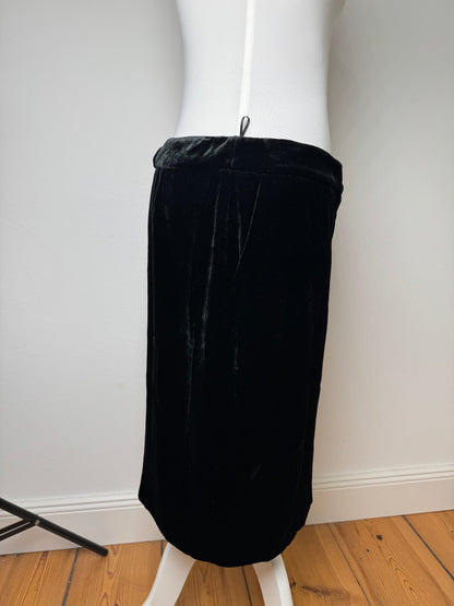 Vintage Emilio Pucci Velvet Skirt Black IT40