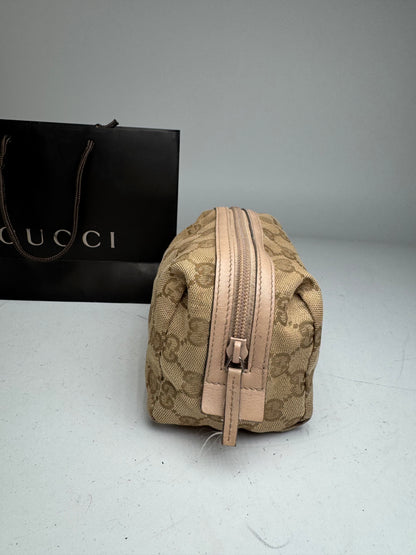 Vintage Gucci Monogram Mini Bag/Pouch Beige Pink