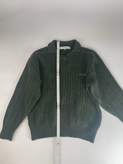 Vintage Dior Wool Sweater Dark Green M