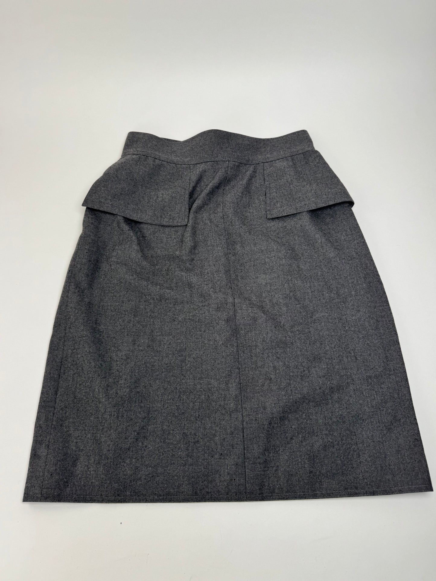 Vintage Chanel Wool Skirt Grey 36/S