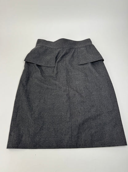 Vintage Chanel Wool Skirt Grey 36/S