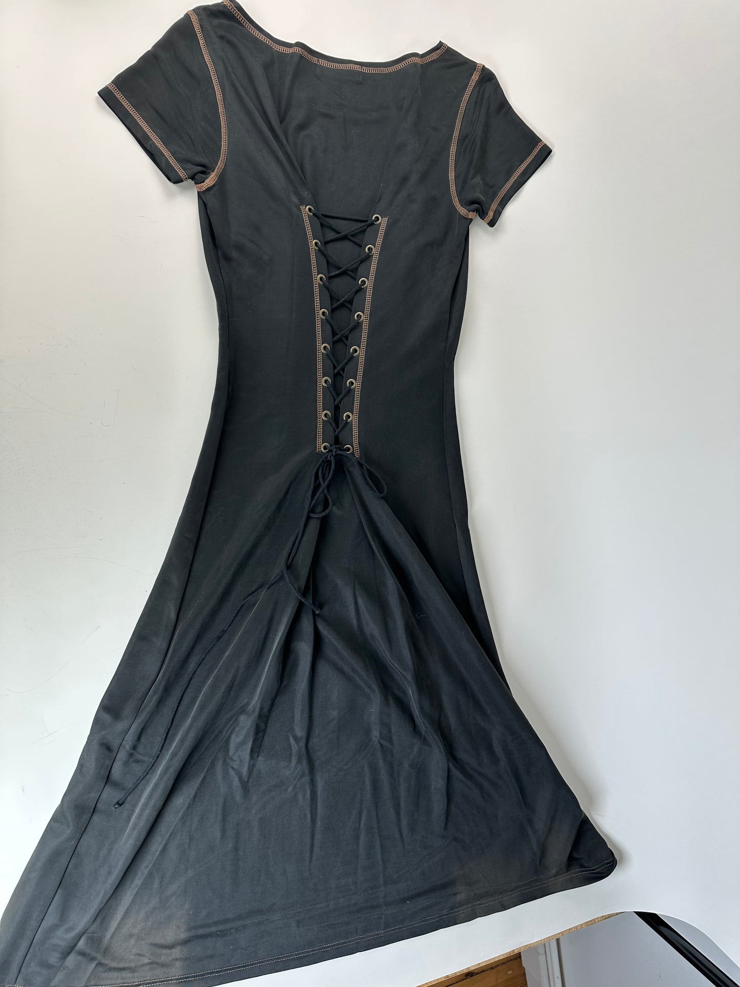 Vintage Kansai Yamamoto K.Y.PRODUCE Dress Black Gold M