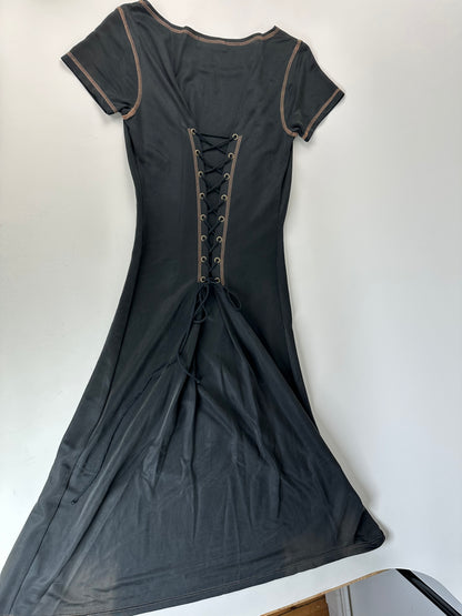 Vintage Kansai Yamamoto K.Y.PRODUCE Dress Black Gold M