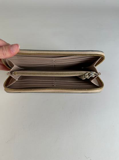 Vintage Chloe Leather Zip Wallet Dusty Rose Gold