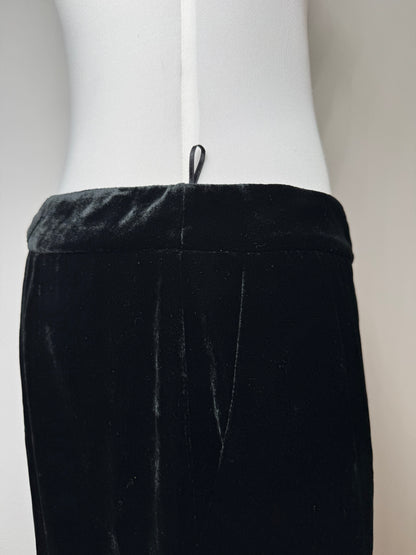 Vintage Emilio Pucci Velvet Skirt Black IT40