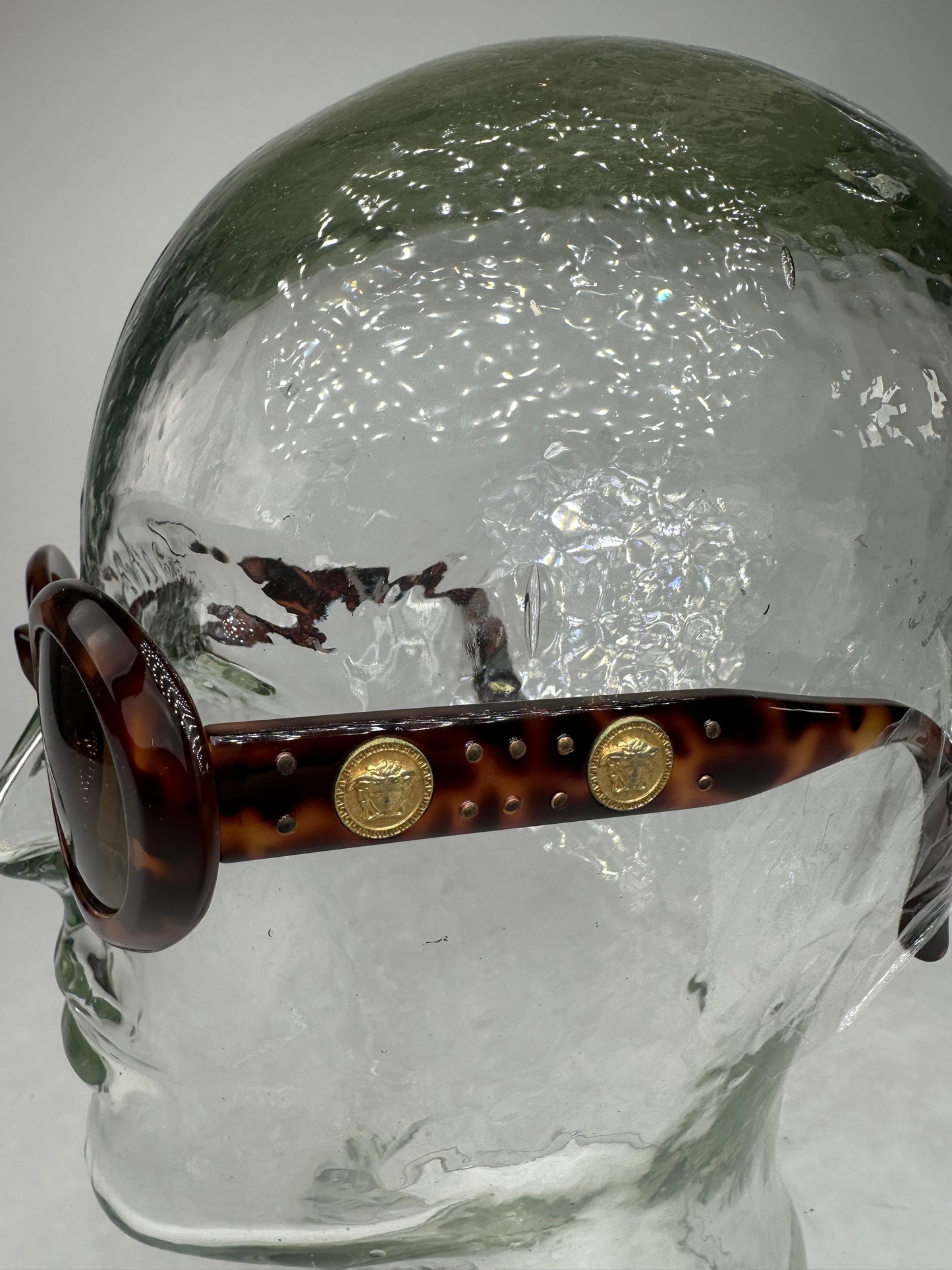 Vintage Gianni Versace Leopard Sunglasses Brown