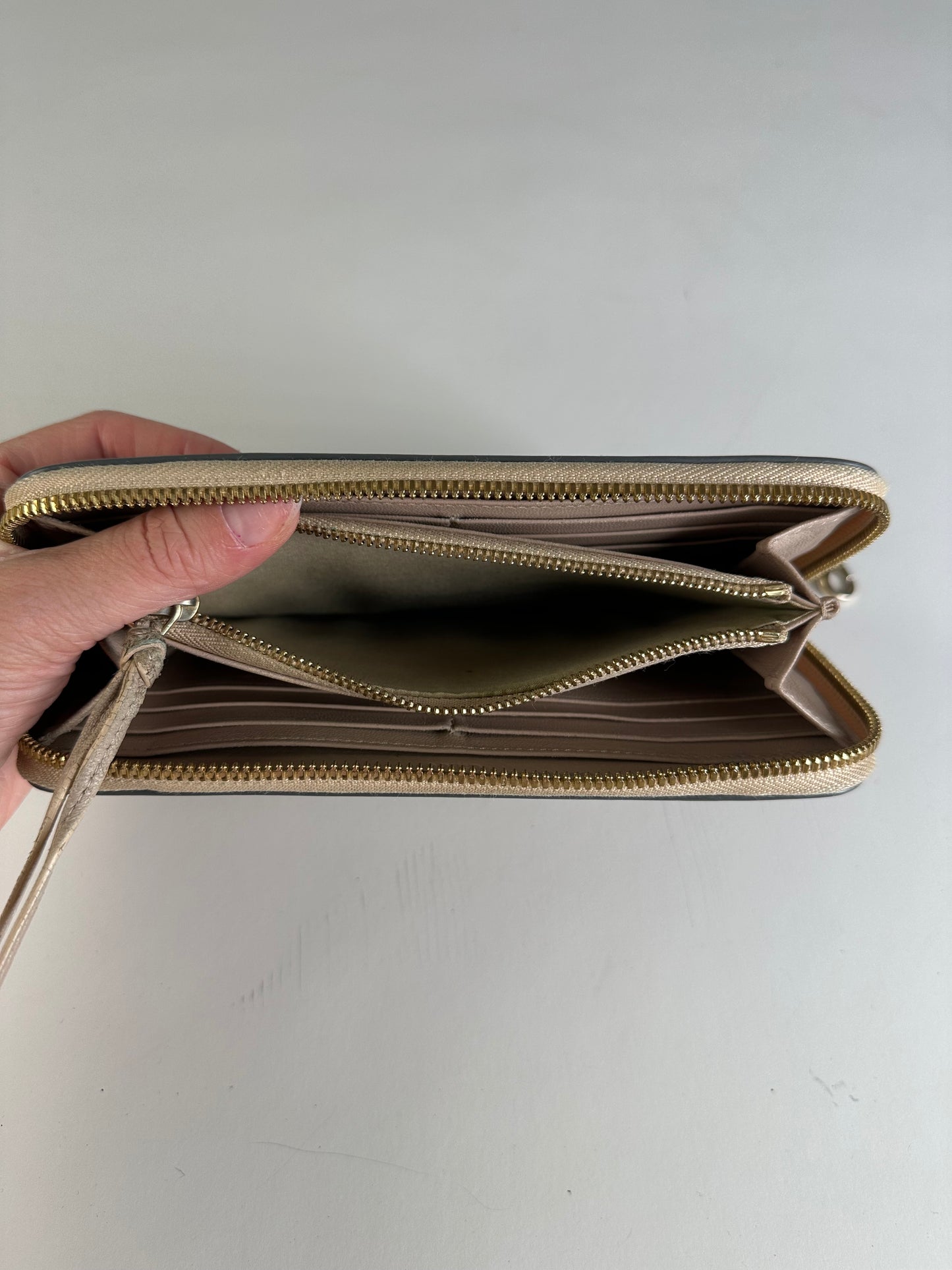 Vintage Chloe Leather Zip Wallet Dusty Rose Gold