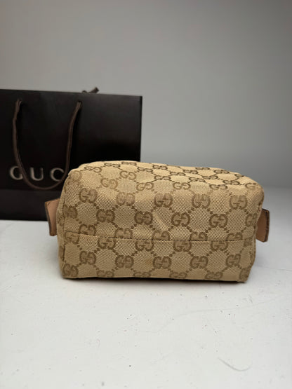 Vintage Gucci Monogram Mini Bag/Pouch Beige Pink