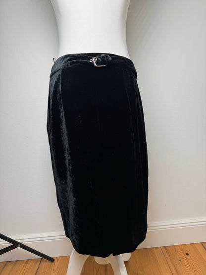 Vintage Emilio Pucci Velvet Skirt Black IT40