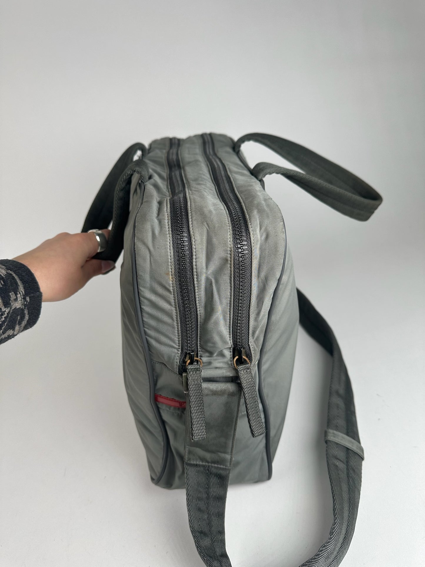Vintage Prada Sport 2 Way Bag Gray