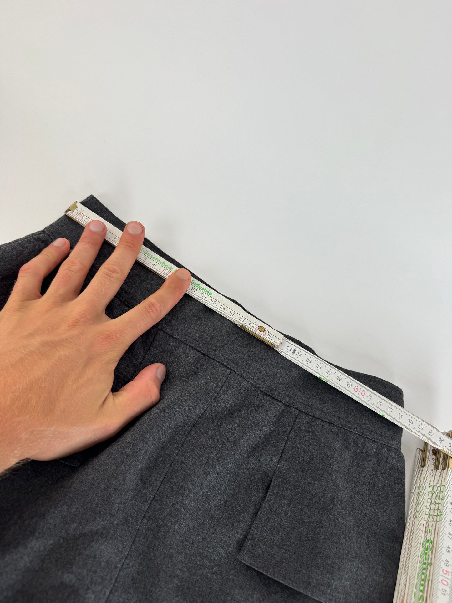 Vintage Chanel Wool Skirt Grey 36/S