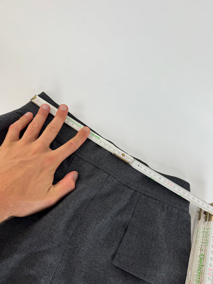 Vintage Chanel Wool Skirt Grey 36/S