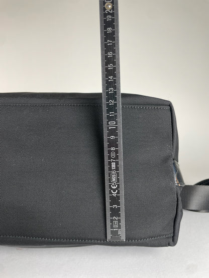 Vintage Gucci Leather / Canvas Hobo Handbag Black