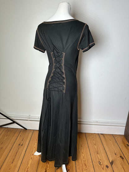 Vintage Kansai Yamamoto K.Y.PRODUCE Dress Black Gold M