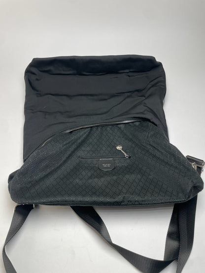 Vintage Gucci Leather / Canvas Hobo Handbag Black