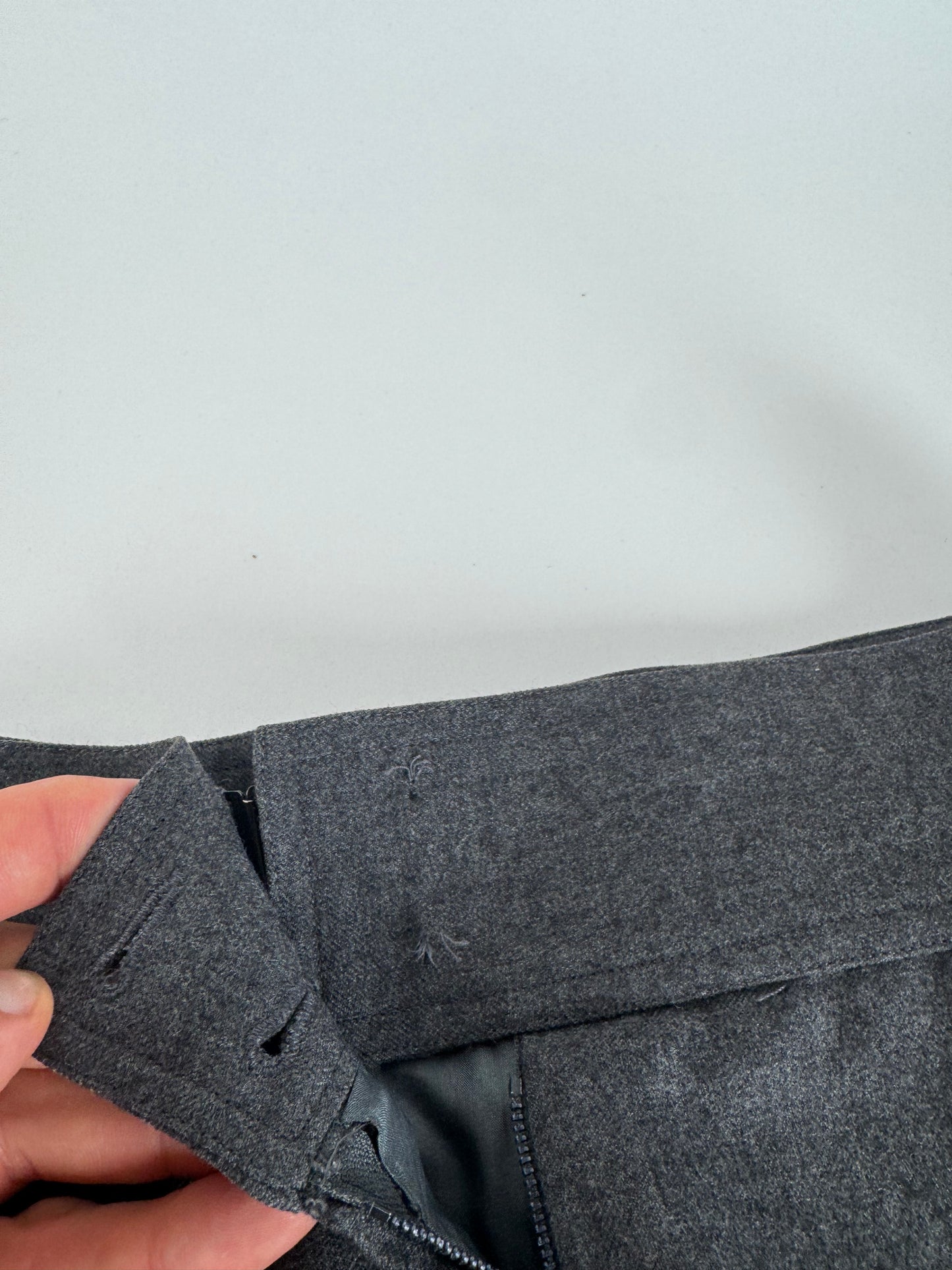 Vintage Chanel Wool Skirt Grey 36/S