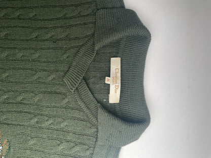 Vintage Dior Wool Sweater Dark Green M