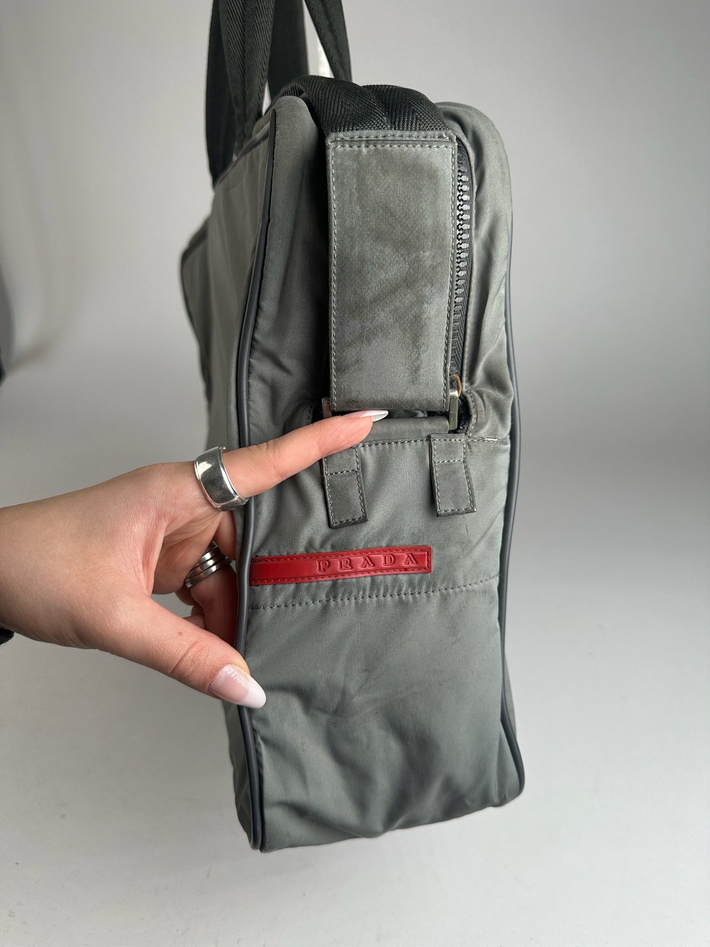 Vintage Prada Sport 2 Way Bag Gray