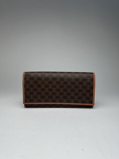 Vintage Celine Paris Leather ID Holder Brown