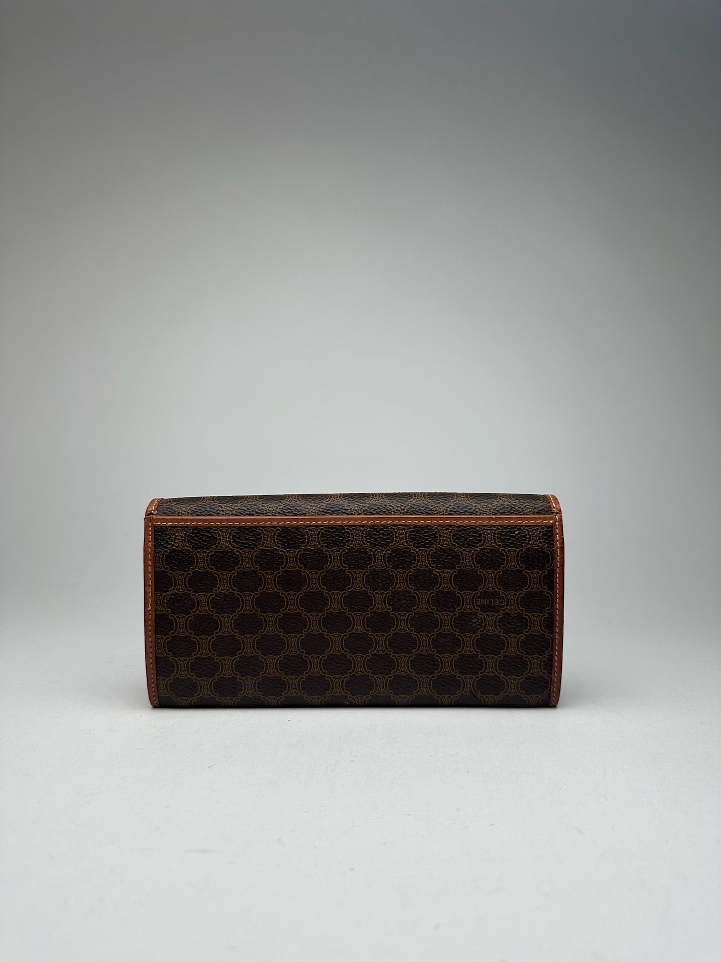 Vintage Celine Paris Leather ID Holder Brown