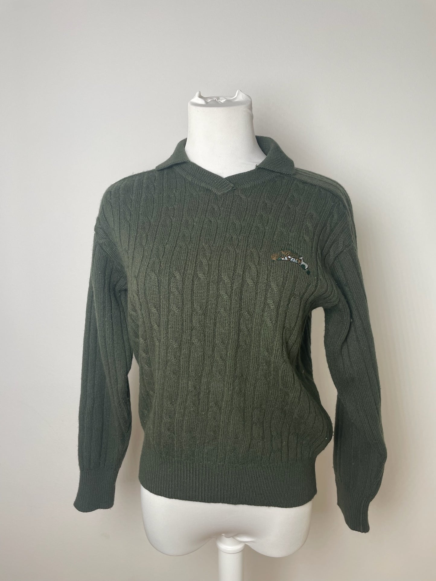 Vintage Dior Wool Sweater Dark Green M