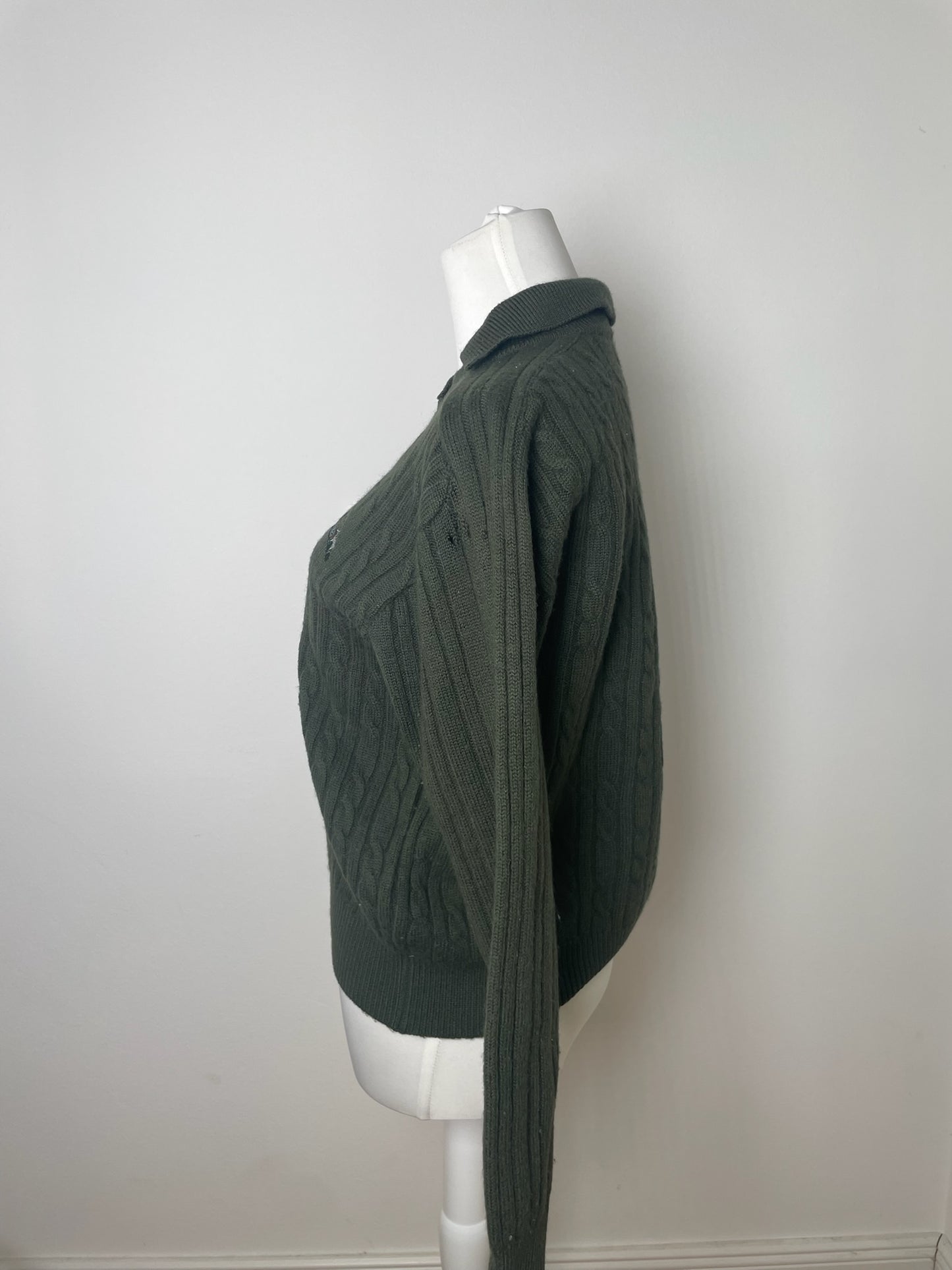 Vintage Dior Wool Sweater Dark Green M