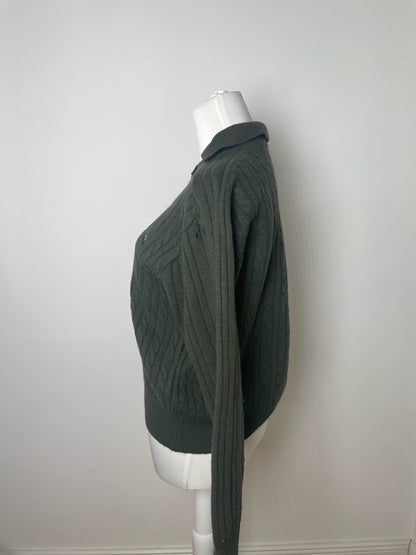 Vintage Dior Wool Sweater Dark Green M