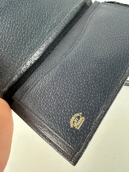 Vintage Gucci GG Supreme Wallet Black Beige Gold